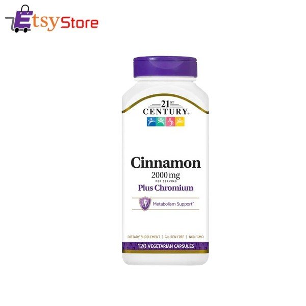 21st Century Cinnamon Plus Chromium Vegetarian Capsules In Pakistan