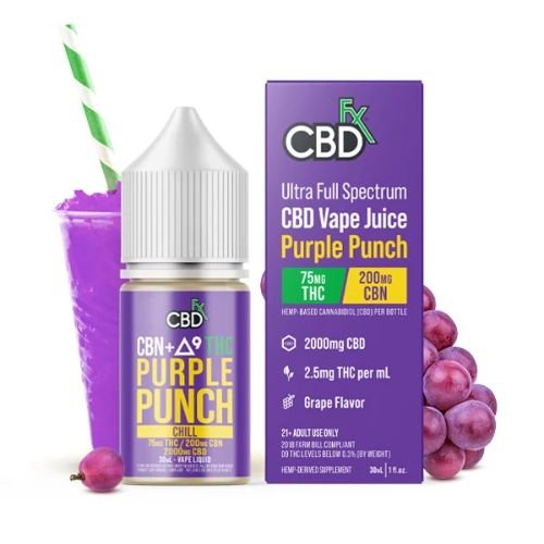 CBDfx CBN Delta9 THC Vape Juice Purple Punch In Pakistan