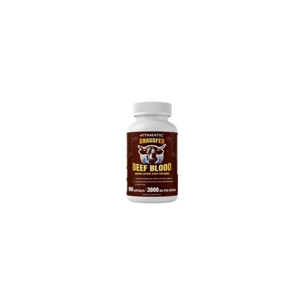 Vitamatic Grass Fed Beef Blood 180 Capsules In Pakistan