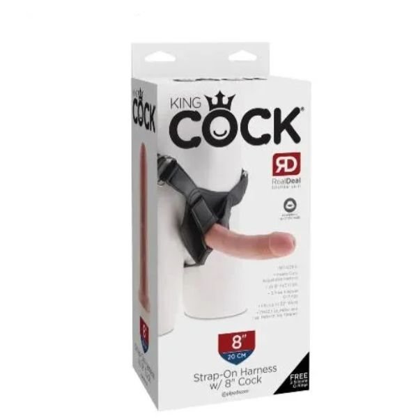 King Cock Strap Harness With Inch Cock In Flesh