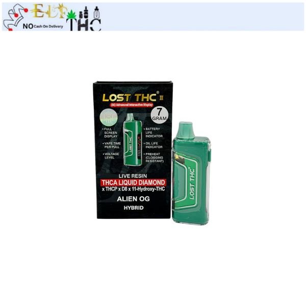 Lostt Thc 7 Grams Live Resin Thca Liquid Diamond Disposable Vape in Pakistan