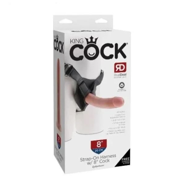 King Cock Stra Harness With 6 Inch Cock In Flesh